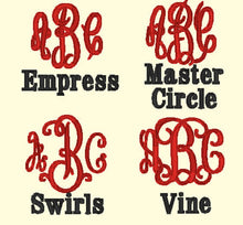 Load image into Gallery viewer, Font options, fonts and thread colors, DO NOT PURCHASE, for viewing purposes only!