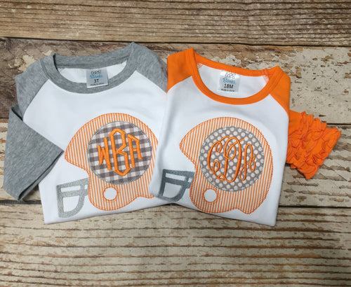 Football shirt, boys football shirt, girls football shirt, monogrammed children's football shirt, tennessee vols shirt, arb, baseball shirt,