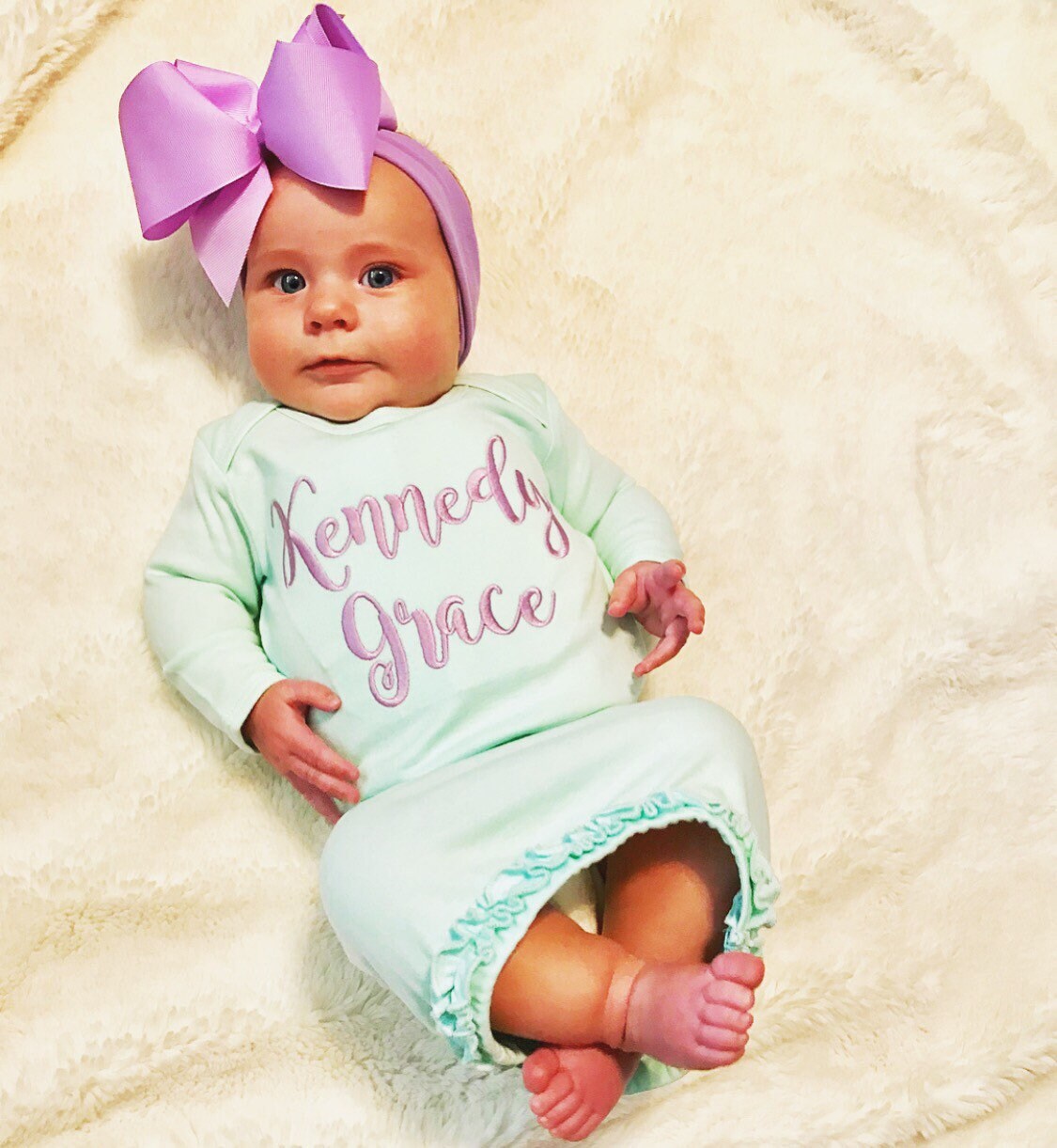 Personalized baby gown best sale