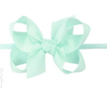 Load image into Gallery viewer, Bow on headband, baby girl bow
