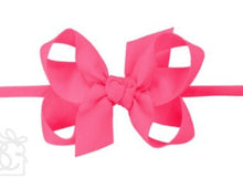 Load image into Gallery viewer, Bow on headband, baby girl bow
