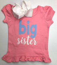 Load image into Gallery viewer, Big sister shirt, custom big sister shirt, appliqué, sk creations, BB
