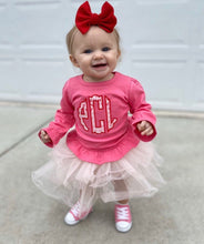 Load image into Gallery viewer, Girls Valentines Shirt, personalized valentines clothing, monogrammed, appliqué, romper, ARB
