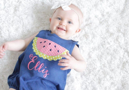 Mystery Watermelon shirt, girls watermelon appliqué shirt, boys watermelon shirt, summer clothing, BB