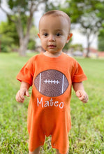 Load image into Gallery viewer, Boys football outfit, football romper, baby boy clothing, toddler boy clothing, monag
