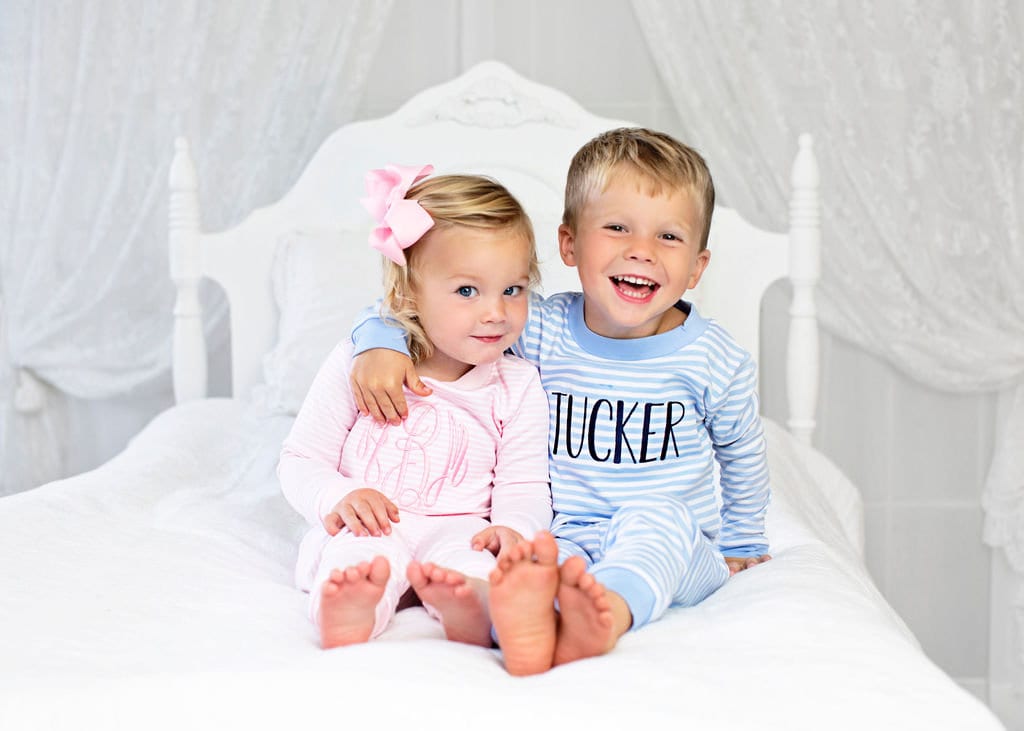 Monogrammed best sale baby pajamas