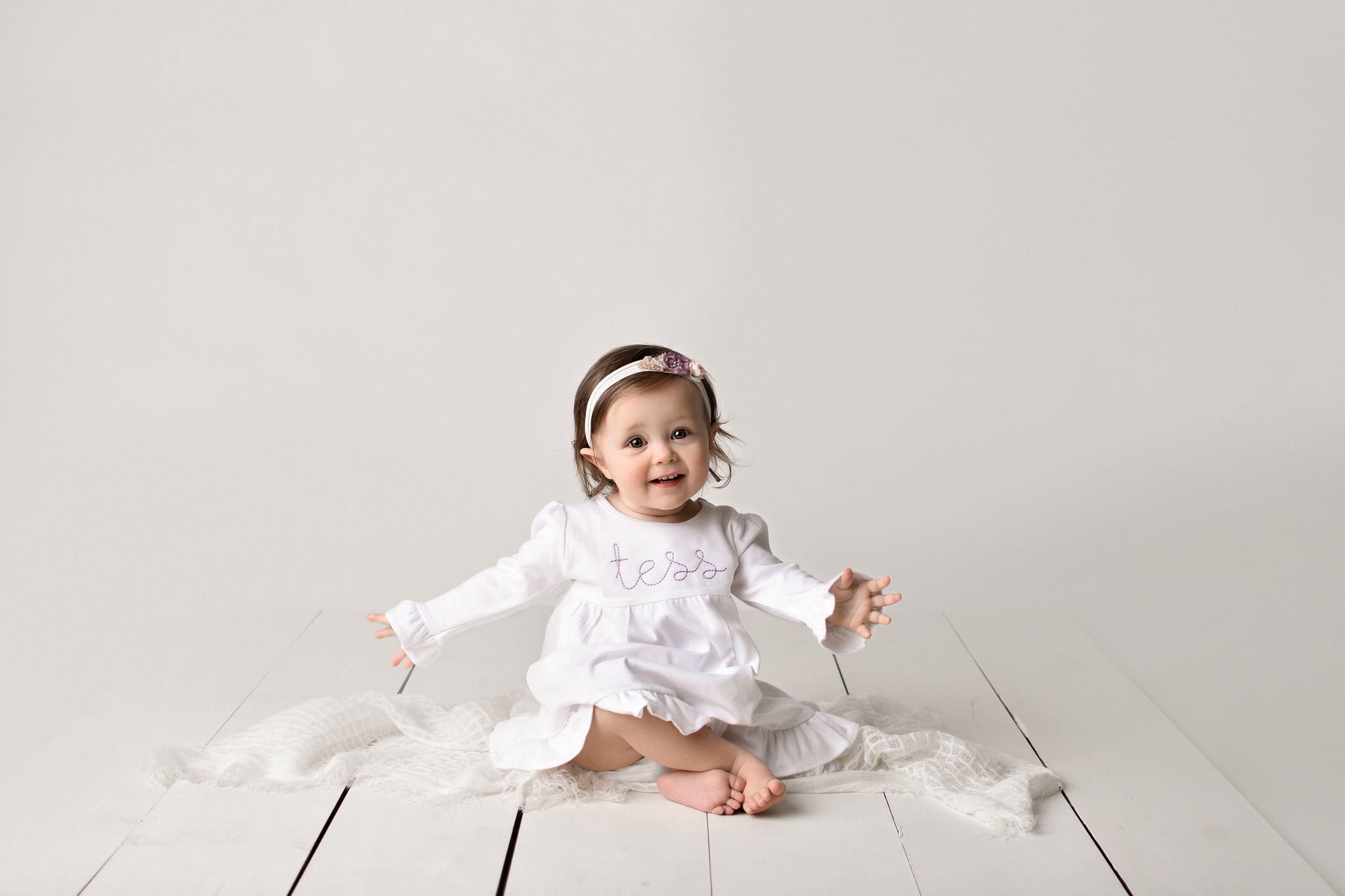 Monogrammed Ruffle Dress – SK Creations Co
