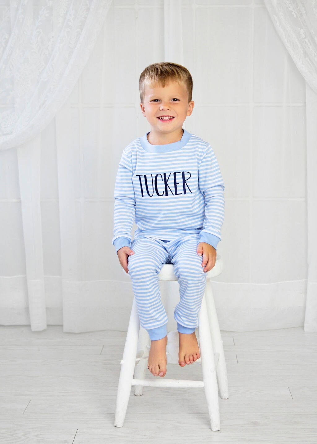 Cotton discount monogrammed pajamas