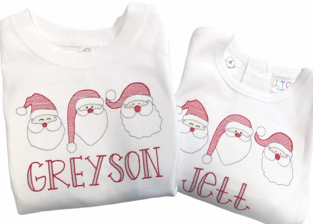 Personalized Christmas Shirt, Boys Christmas Shirt, Girls Christmas Shirt, Santa Christmas Shirt