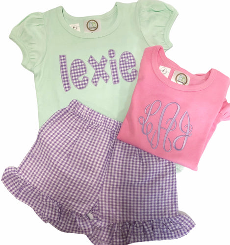 Monogrammed Mystery Short Set