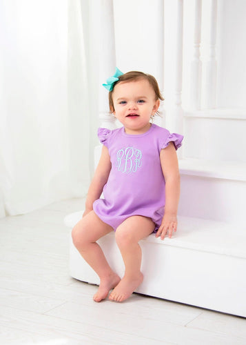 Monogrammed bubble, girls bubble, sunsuit, monogram summer outfit, sk creations, pima cotton, personalized girls outfit, sibling set