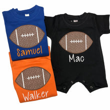 Load image into Gallery viewer, Boys football outfit, football romper, baby boy clothing, toddler boy clothing, monag
