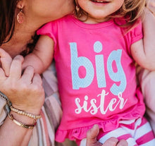 Load image into Gallery viewer, Big sister shirt, custom big sister shirt, appliqué, sk creations, BB
