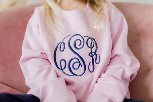 monogrammed sweatshirt, kids sweatshirt, toddler sweatshirt, monogrammed gift, sweater