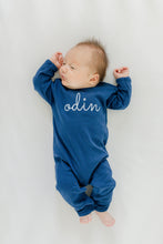 Load image into Gallery viewer, Boys baby coming home outfit, shower gift, romper, monogrammed boys outfit, name outfit, boys photo outfit, 1st birthday outfit, gift
