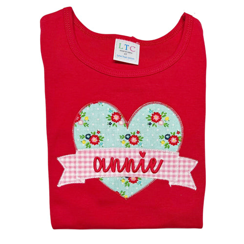 Girls Valentine's Shirt, Personalized Valentine Day Shirt, Girls Valentines day top, Sk Creations,