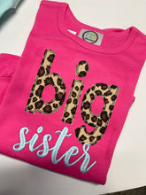 Load image into Gallery viewer, Big sister shirt, custom big sister shirt, appliqué, sk creations, BB
