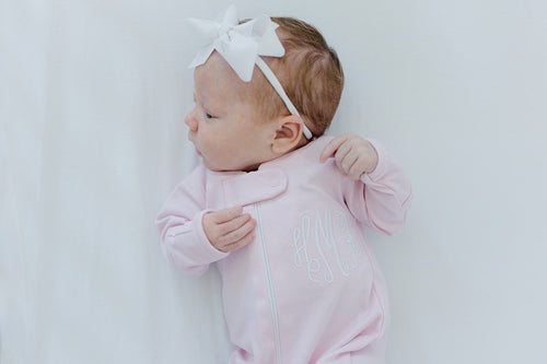 Baby coming home outfit, personalized baby boy, monogrammed baby girl, baby shower gift, preemie, newborn, zip footie, baby, ARB, LTC