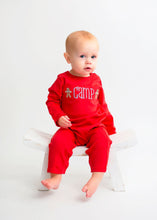 Load image into Gallery viewer, Personalized Christmas Shirt, Kids Christmas outfit, Boys Christmas Shirt, Girls monogrammed Christmas romper, sk creations, sibling
