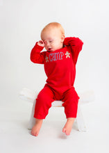 Load image into Gallery viewer, Personalized Christmas Shirt, Kids Christmas outfit, Boys Christmas Shirt, Girls monogrammed Christmas romper, sk creations, sibling
