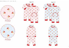 Load image into Gallery viewer, Personalized Christmas Pajamas, kids Christmas Pjs, monogrammed Christmas outfit, Sk Creations, Pima Cotton
