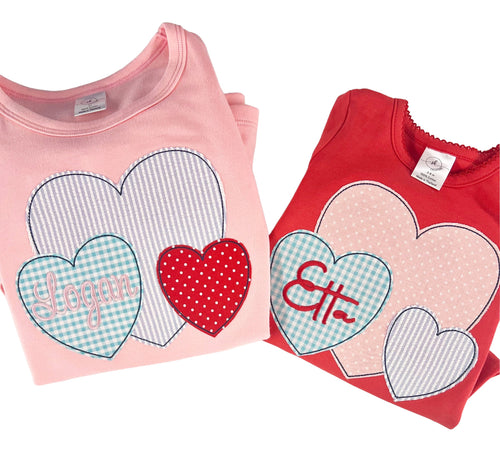 Girls Valentine's Day shirt, boys Valentine's Day shirt, personalized valentines shirt, embroidered valentines shirt, sk creations