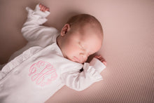 Load image into Gallery viewer, Baby girl coming home outfit, personalized coming home outfit, ruffle footie
