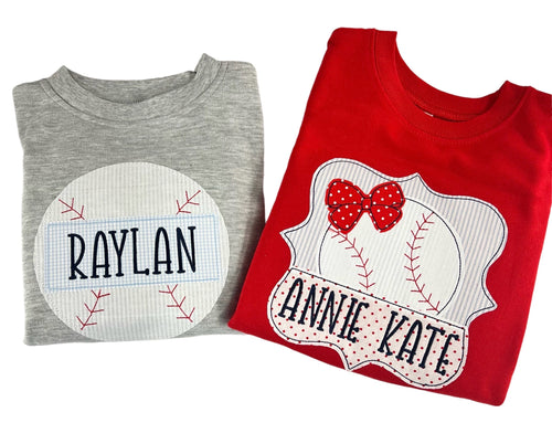 Kids Baseball shirt, personalized baseball shirt, sister baseball shirt, monogrammed baseball sweatshirt