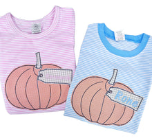 Load image into Gallery viewer, Kids pumpkin shirt, personalized pumpkin shirt, custom fall shirt
