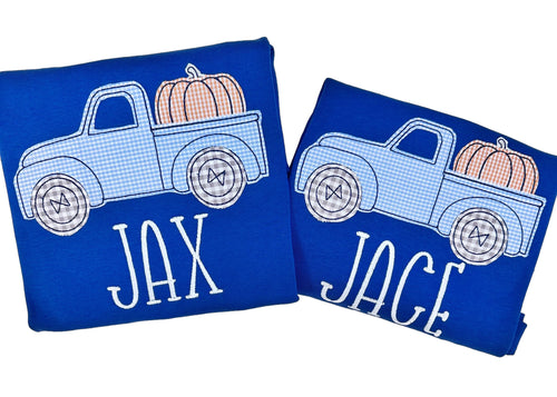 boys pumpkin shirt, truck pumpkin shirt, personalized pumpkin shirt, custom fall shirt