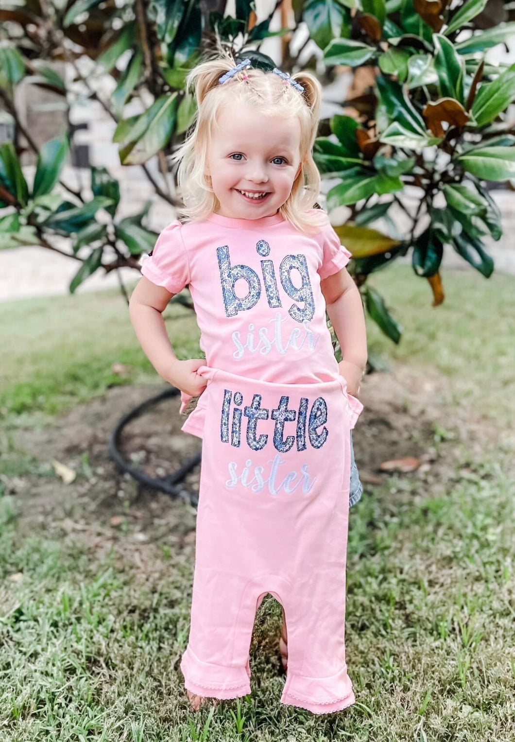 Big sister shirt, little sister shirt, custom big sister shirt, appliqué, sk creations, BB