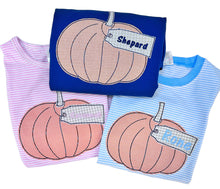 Load image into Gallery viewer, Kids pumpkin shirt, personalized pumpkin shirt, custom fall shirt
